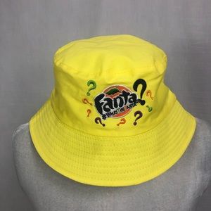 Fanta Bright yellow bucket hat Vintage Club kid Y2K